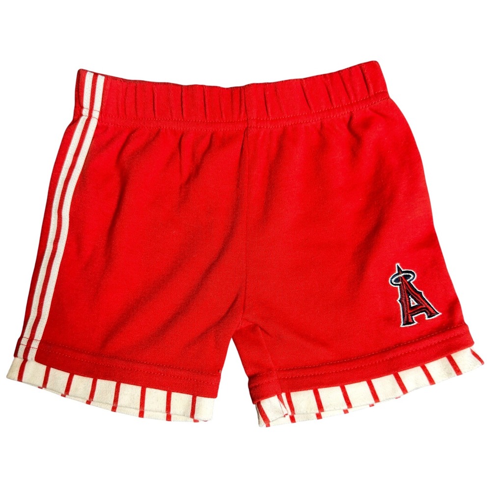 Los Angeles Angels Baby Shorts Red Striped MLB Baseball 6/9M